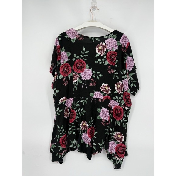 TORRID Womens Floral V Neck Blouse Size 4 Boho Romantic Softgirl Feminine - Picture 4 of 6